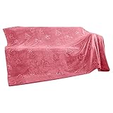 Winter Glow In The Dark Warme Decke Weihnachtsbaum Muster Decke Kinder Weiche Warme Bequeme Decke Leuchtende Decke Bett Sofa Sofa Auf Dem Baby Weiche Decke Geschenk Dicke Decke Winter (Red, M)