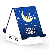 Nachtlicht Led Chalet Nachtlicht USB Power Multifunktions-USB-Anschluss Cartoon Nachttisch Nachttische Für Schlafzimmer Wohnzimmer Beleuchtung Dekor Blau