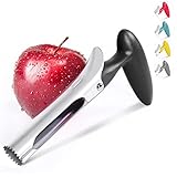 Apfelentkerner, Newness Premium Apple Entkerner Entferner, Edelstahl Apple oder Pear Core Entferner Werkzeug für Home & Küche mit scharfer gezackter Klinge Angle Handle, Black