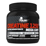 OLIMP- Creatine Monohydrat 1250. Kreatin Kapseln (400Stk). Hochdosiertes Nahrungsergänzungsmittel zum Muskelaufbau