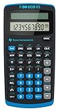 Texas Instruments TI 30 ECO RS Taschenrechner (10-stellige Display, solarbetrieben, Blauer Engel) hellblau-schwarz