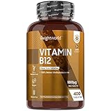 Vitamin B12 Tabletten - 400 Stück - Methylcobalamin B12 - Vegan & Vegetarisch - 1 Vit B12 Tablette alle 2 Tage - Geprüfte & Natürliche Inhaltsstoffe - Pure B12 Tabletten - Von WeightWorld