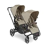 ABC Design Geschwisterkinderwagen Zoom - Zwillings- & Geschwisterwagen - inkl. 2x Buggy Sportsitz - Radfederung & höhenverstellbarer Schieber (reed)