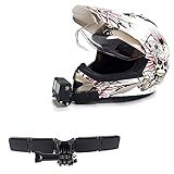 Motorradhelm-Kinnhalterungs-Kits mit selbstklebenden gebogenen Pads für GoPro Hero 10, 9, 8, 7, (2018), 6 5 4 3, Hero Black, Session, Xiaomi Yi, SJCAM, AKASO, Camppark & andere Action-Kameras