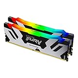 Kingston Fury Renegade DDR5 RGB 32GB 6400MT/s DDR5 CL32 DIMM Desktop Gaming Speicher Kit mit 2 - KF564C32RSAK2-32