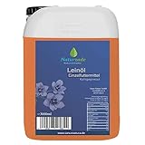 Naturzade Leinöl 3 Liter Premium Qualität 100% rein, kaltgepresst für Pferde & Hunde