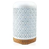 260 mL Aroma Diffuser, Metall Duftöl Diffuser für Diffuser Ätherische Öle, mit 7 Farbe Licht Vintage Raumduft Diffuser für Wohnzimmer, Kinderzimmer, Schlafzimmer, Büro