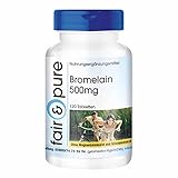 Bromelain 500mg - hochdosiertes Ananasenzym - 1200 F.I.P. pro Tablette - ohne Magnesiumstearat - 120 Bromelain-Tabletten