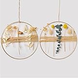 2 Pack Trockenblumen Kranz Pampasgras Getrocknet deko Flur- DIY Blumenstrauß mit Metallring Boho Deko, edle Trockenblumen als Wohnzimmer/Flur/Schlafzimmer/haustür deko