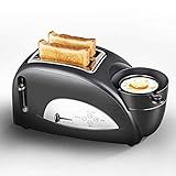 Multifunktions - 2-Scheiben - Toaster Mit 5 Backen - Modi , Mini Toaster Edelstahl - Karten - Slot , Slide-Out Krümelschublade , Auto-Absperr- Und Knopf Abbrechen , Kann Dampf Fleisch , Eier Kochen N