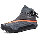 Herren Motorradschuhe, Damen-Motorradstiefel Mode Rindsleder Anti-Pelz mit ATOP Closed System, Seitenverbrühungsschutz Rider Biker Boots Racing Short Boots 39-47 (Color : Grey, Size : 42 EU)