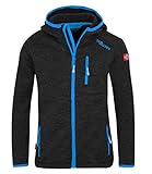 Trollkids Jondalen XT Kapuzen Fleecejacke, Anthrazit/Blau, Größe 140