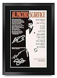 HWC Trading Scarface A3 Gerahmte Signiert Gedruckt Autogramme Bild Druck-Fotoanzeige Geschenk Für Al Pacino Steven Bauer Michelle Pfeiffer Filmfans