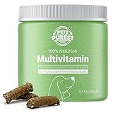 Pets Purest Vitamine & Nahrungsergänzungsmittel Leckerlis für Hunde - 100% natürliche Omega-3 Tägliche Multivitamin Snacks für die Gesundheit