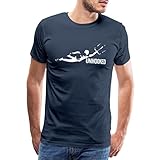 Spreadshirt Kitesurfing Unhooked Lenkdrachensegeln Kiteboarding Männer Premium T-Shirt, XL, Navy