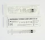 Dr.One 2er Pack 2.5ml, 5ml oder 10ml Kunststoffspritze aus PET, Syringe ohne Nadel mit Skala, latexfrei und silikonfrei einzel steril verpackt (10ml)