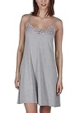 Skiny Damen Skiny Dames spaghetti-slaapshirt Every Night in Mix & Match Negligee, Stone Grey Melange, 38 EU