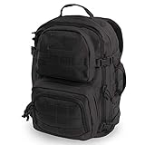 HIGHLAND TACTICAL Unisex-Erwachsene Major Backpack Taktischer Rucksack, schwarz, One_Size