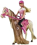 Simba 105730939 - Steffi Love Riding Tour, im Reitoutfit, mit 2 Pferd, vollbewegliche Puppe, Ankleidepuppe, 29cm, für Kinder ab 3 Jahren