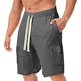 DressLksnf 2023 Hosen Shorts ​- Workout Fitness Bodybuilding Shorts -Herren Chino Shorts Gürtel Bermuda Kurze Hose 98% Baumwolle Shorts with Pocket Sportbekleidung Für Herren#1