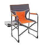 AJH Lounge-Sessel im Freien, Angelstuhl aus Aluminium, Stuhl im Freien mit Tisch, Getränkehalter mit hoher Rückenlehne ， Luxus-gepolsterter Klapp-Campingstuhl im Freien