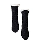 ZUKKY Bodensocken Hausschlafsocken Schneeschuhe Teppichsocken Herbst- und Winterplüschschlauch (Color : Khaki, Size : One Size)