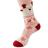 Generic Warme, weihnachtliche, modische, winddichte, bedruckte Socken mit langem Schlauch aus Baumwolle Socken Lustig Herren