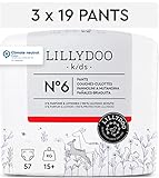 LILLYDOO hautfreundliche Pants, Größe 6 (15+ kg), HALBMONATSBOX, 3 x 19 (57 Windeln)