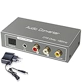 HDMI ARC Audio Extractor,192kHz DAC Converter Adapter Digital HDMI Audio zu Anolog Optical TOSLINK SPDIF Coaxial und Analog 3.5mm L/R Stereo ARC Audio Konverter