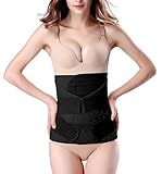 3 in 1 Postpartale Bauch Unterstützung Erholung Gürtel - Postpartum Gürtel für Damen - Postnatal Bauchgurt nach Geburt - Rückbildungsgürtel nach Geburt (One Size (Pack of 1), BLACK)