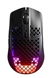 SteelSeries Aerox 3 Wireless Onyx (2022) - Superleichte Gaming-Maus - 68 g Gewicht und wasserabweisend - 200 Stunden Akkulaufzeit