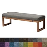 Kimgull Bankauflage Sitzkissen, Bequeme Waschbare Rutschfestes Sitzkissen für Gartenbank Schaukel, Terrasse, Esstisch, Bank, Drinnen, Viele Farben und Größen,(80X30X5CM Grau)