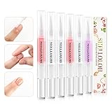 SHELLOLOH 6pcs Nagelpflegeöl, Nagelöl Pflege für Nägel, Nagelpflegestift Set, Nagelpflege-Ölstift, Nagel Ernährung Öl Stift