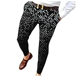 GENJ Jogginghose Herren Hose Casual Herren Slim Fit Print Reißverschluss Knopf Hose Anzug Hose Herren Casual Mode Lange Herren Jogger Casual Trainingshose Slim Fit Jogging Sweatpants, mintgrün, 36-41