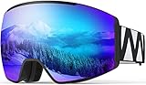 OutdoorMaster Unisex Skibrille VISION Herren & Damen mit Magnetische Wechselglas, 100% UV400-Schutz Schneebrille Skibrille für brillenträger, Anti-Nebel SnowboardBrille Ski Goggles