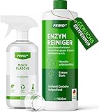 PRINOX® 1030ml Enzymreiniger Konzentrat inkl. Mischflasche I STARKER GERUCHSENTFERNER I Ergibt bis zu 40L Geruchsneutralisierer I Beseitigt Hundeurin, Katzenurin Geruch tiefgreifend uvm. I Made in DE