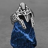 Zonesbo Spartan Warrior Mask Ring Herren Antikes Rom Mode Vintage Wilder Einfacher Ring Wikinger Schmuck,10