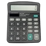 Gvolatee Taschenrechner, Tischrechner mit 12-Stelligem Großem LCD-Display, Mini Taschenrechner Standard Funktion, Tischtaschenrechner mit Großem Tasten, für Büro, Zuhause und Schule, Schwarz