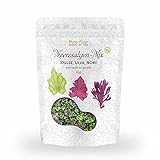 Meeresalgen-Mix Algen-Flocken Getrocknet Atlantik - Dulse, Ulva Meersalat, Nori (Bio Roh Vegan) Seetang-Snack zum Knabbern, Würzig für Nudeln, Salat, Dashi - Dried Seaweed Flakes Mix | PureRaw 25g