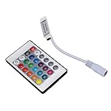 Dasertoe 24 Tasten Mini IR Remote Controller fuer RGB LED Strip Streifen