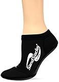 Sand-Socks Sprites Damen & Herren by Vincere – Kurze Strand-Socken für Sport & Spaß am Strand & im Wasser – Beachvolleyball Socken ohne Wund-Reibung – Low-Cut Neoprensocken – Schwarz I 39.5-43,5 (M)