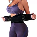 Sport Powergürtel Waisttrainer Taillengürtel Korsett, in Schwarz Größe Medium, Powerbelt, Cincher, Shaper, Unterstützung fürs Training, Fitness