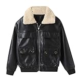 Winterjacke Jugendliche Jungs Kinder Mantel Winterjacke Mädchen Jungen Kleinkind Outwear Schöne winddichte warme dicke Taschen Manteljacke Junge Kleidung Winter (Black, 5-6 Years)