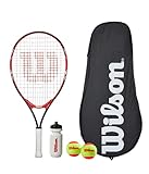 Wilson Federer Tour Tennis-Set, 58,4 cm, inkl. Tragetasche, Wasserflasche und 2 Tennisbälle, 2 Stufe 2