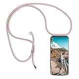 XCYYOO Handykette Handyhülle mit Band für Huawei P10 - Handy-Kette Handy Hülle mit Kordel zum Umhängen Handyanhänger Halsband Lanyard Case/Handy Band Halsband Necklace