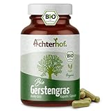 Gerstengras Kapseln hochdosiert BIO (180 Stück) zu je 500mg Gerstengraspulver aus deutschem Anbau