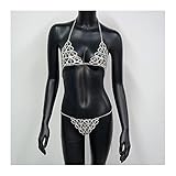 ROSG Party Körperketten Körperkette Strass Sexy Frauen Körperkette Zweiteiler Nachtclub Aushöhlen Luxus Cover Up Bikini Durchsichtig Dessous Ketten Körperschmuck