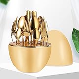 ESSONIO Besteck Set , Besteckset 12 Personen Luxus Geschirr Besteck, Spiegelpoliertes Besteckset，Elegantes Tafelbesteck für Home /Wichtige Abendessen/Weihnachten(48 Stück )CHT-017