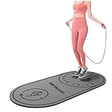 Yogamatte Gymnastikmatte, Yoga Matte für Springseil, Rope Skipping Floor Mat Stoßdämpfung Mute Dancing Rutschfest Pilates Pad für Fitness, Oppelseitige Rutschfeste Sportmatte Fintnissmatte