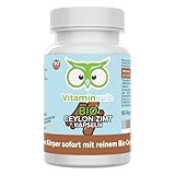 Bio Ceylon Zimt Kapseln - hochdosiert - 500 mg Bio-Extrakt - Qualität aus Deutschland - ohne Zusätze - vegan - laborgeprüft - für Appetit, Verdauung, Blutzucker & Abnehmen - Vitamineule®